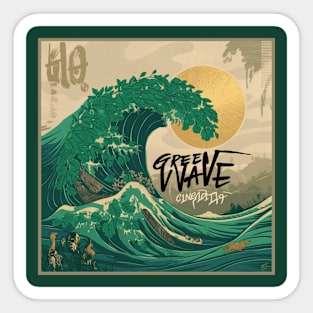 GREEN WAVE Sticker